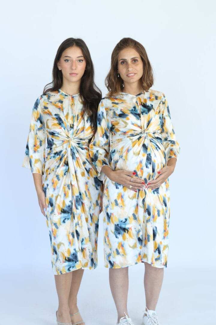 Alternative view of שמלת Leshem צהוב-כחול