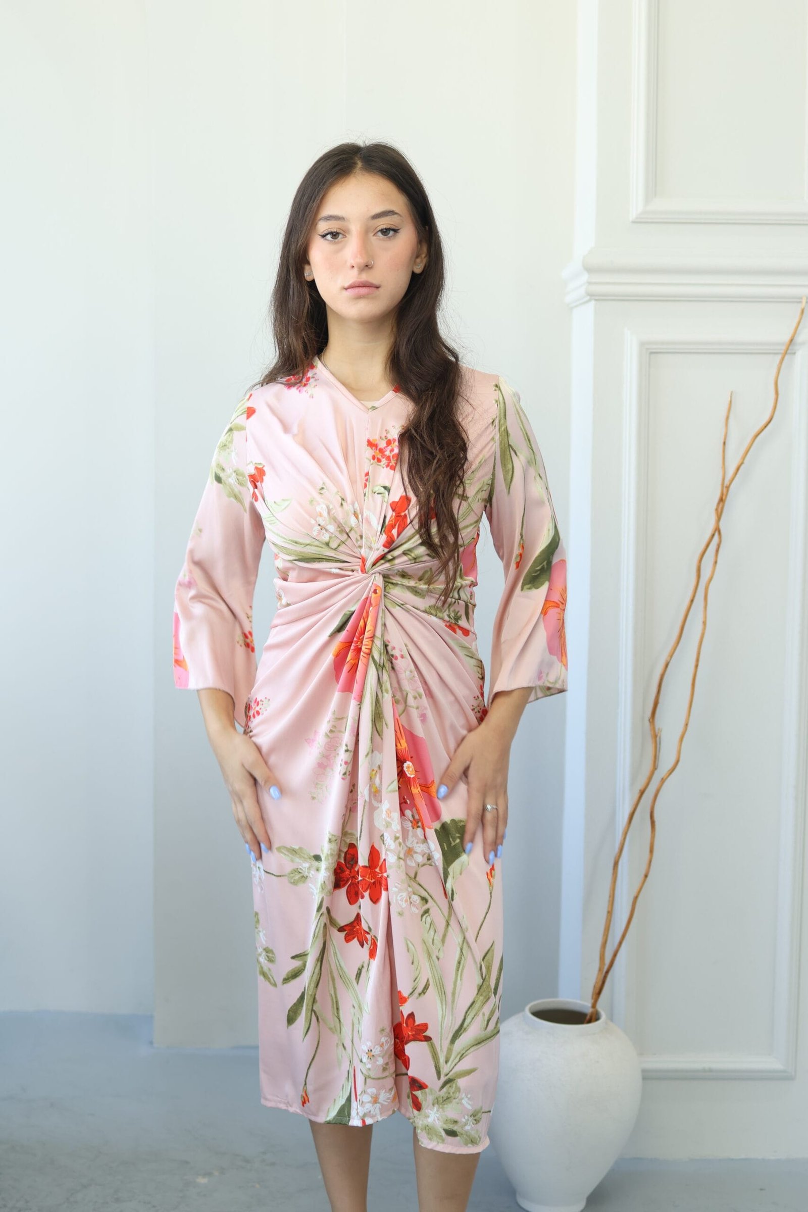 שמלת Leshem ורוד-פרחוני