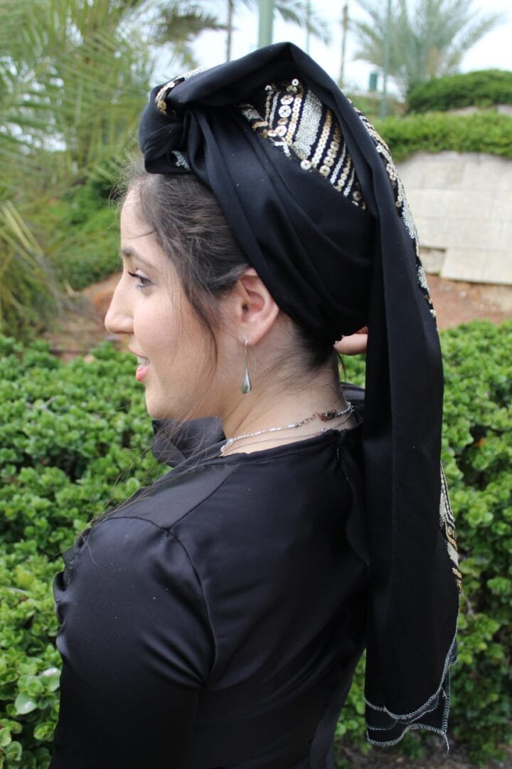 ⁦מטפחת טורמלין שחור⁩ – תמונה ⁦3⁩