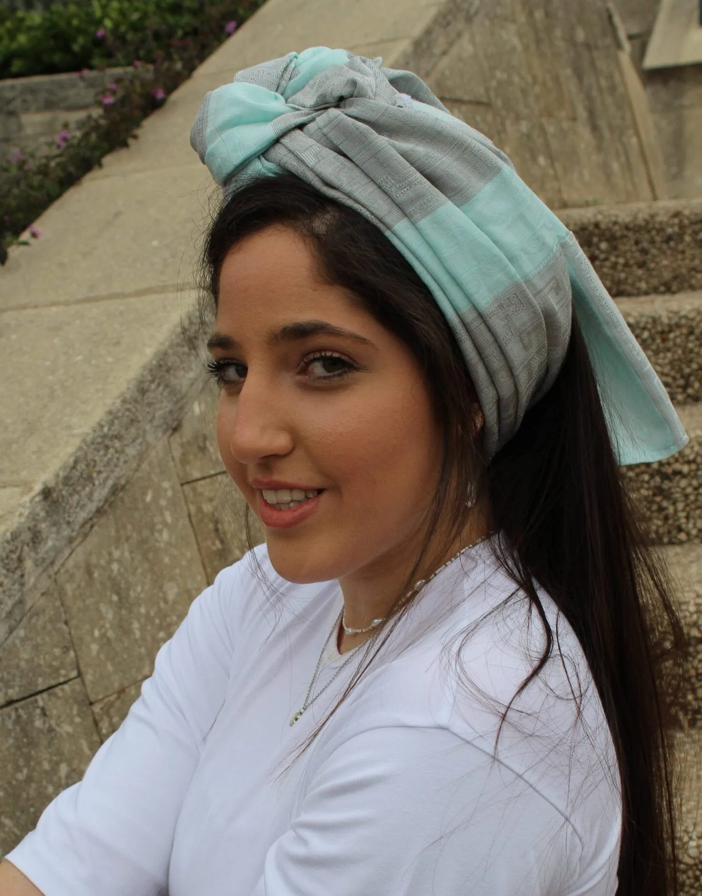 ⁦מטפחת טורקיז⁩ – תמונה ⁦2⁩
